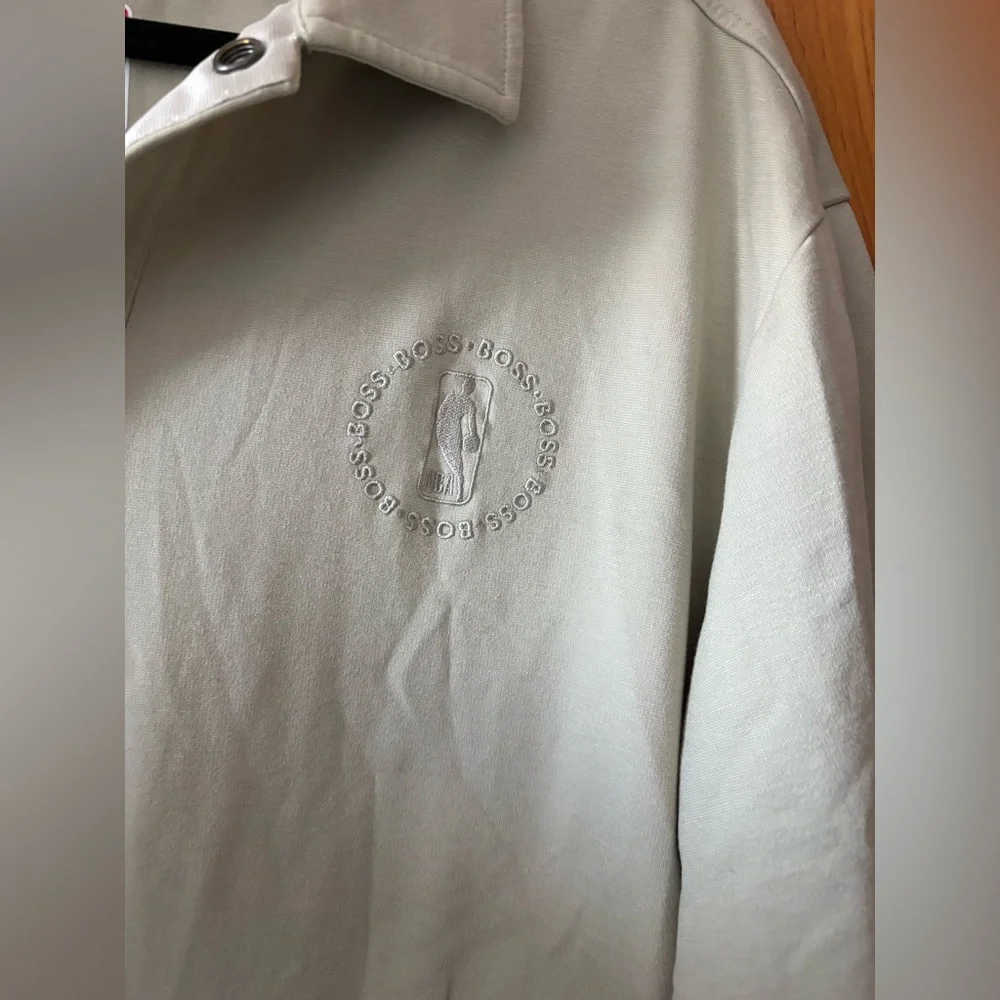 Boss light tan NBA Collaboration Coach Jacket L